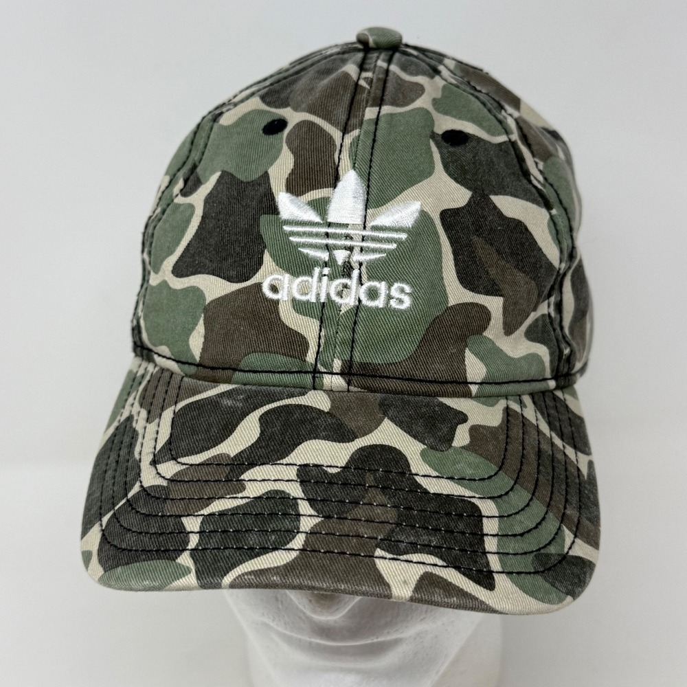 Adidas Originals Camo Trefoil Baseball Hat Green Camouflage OSFM 976227-B